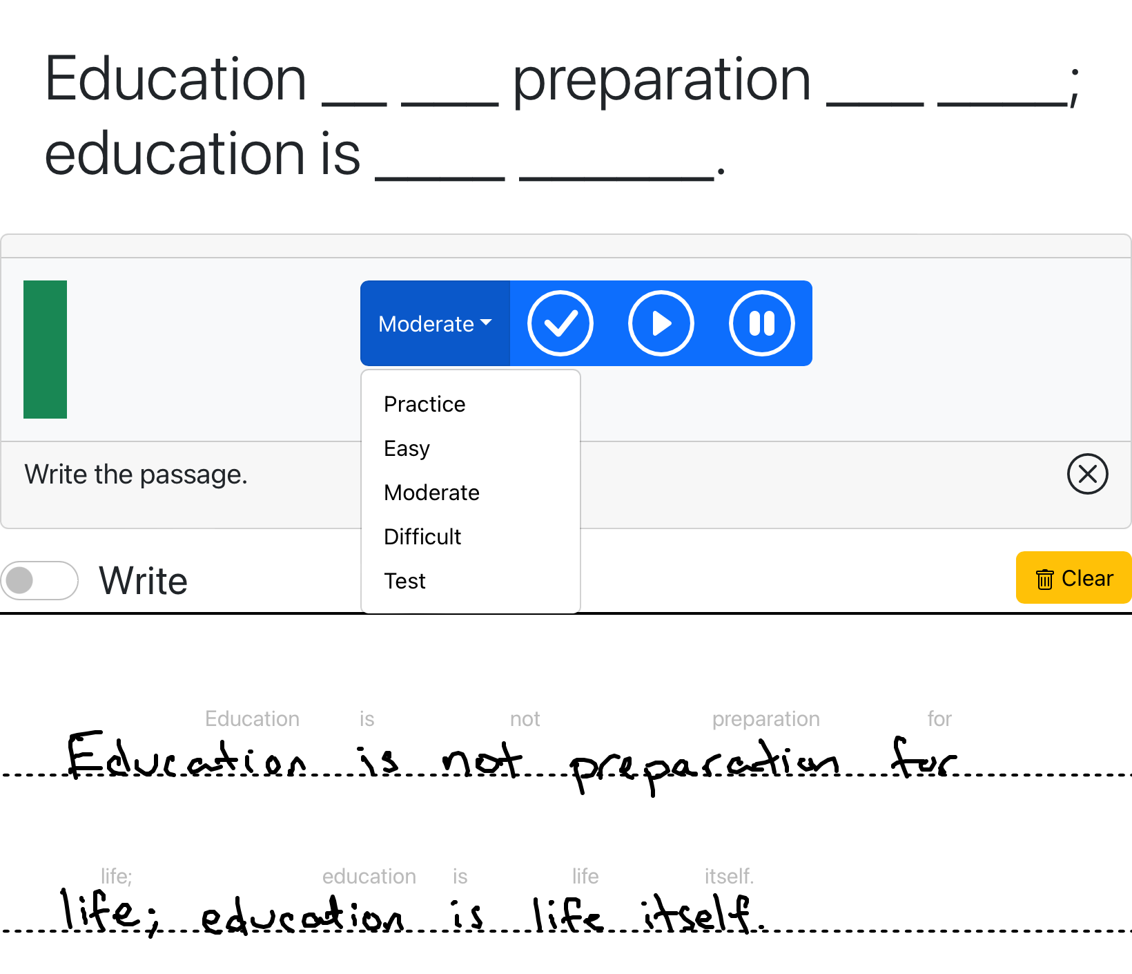 Dictation screenshot